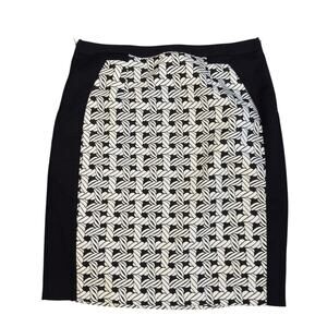Worthington Women’s sz. 10 black & white color block pencil skirt Slimming #3684